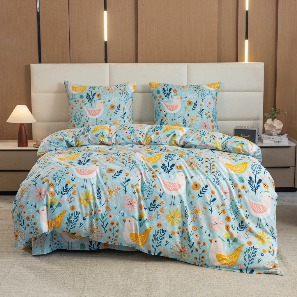 Lenjerie de pat din microfibra SPRING TWEET colorat Dimensiune lenjerie de pat: 2 buc 70 x 90 cm | 200 x 220 cm