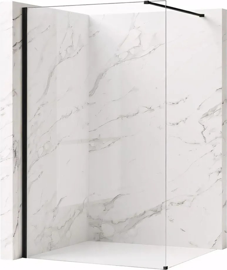 Paravan de dus Rea Flexi Transparent 70 cm negru