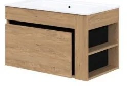 Dulap Baie DUESA SU-80 Stejar Auriu/Negru