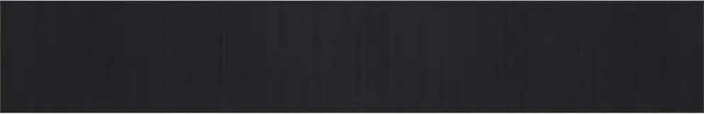 vidaXL Covor dreptunghiular, negru, 80x500 cm, bambus