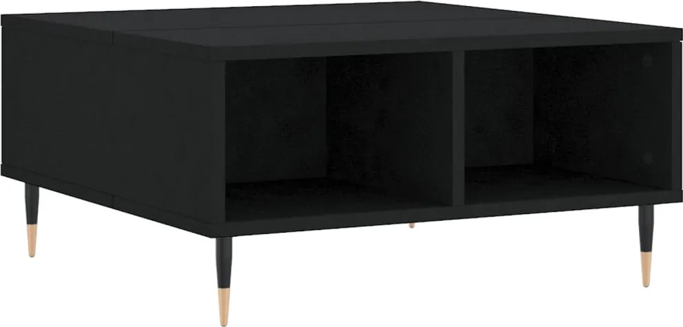 vidaXL Masă de cafea, negru, 60x60x30 cm, lemn compozit