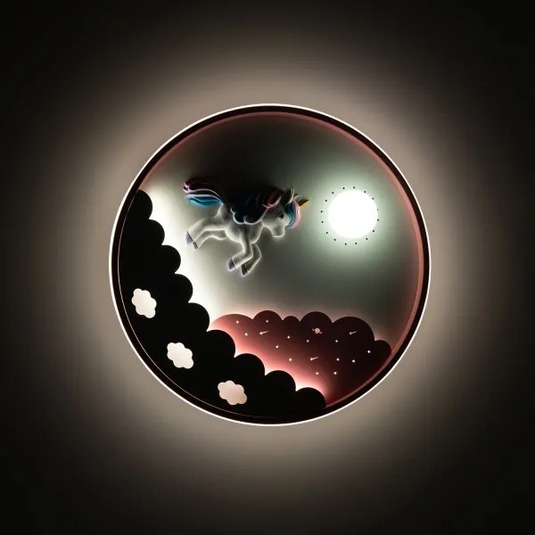 Brilagi - Plafonieră LED reglabilă pentru copii UNICORN/68W/230V 3000-6000K + telecomandă