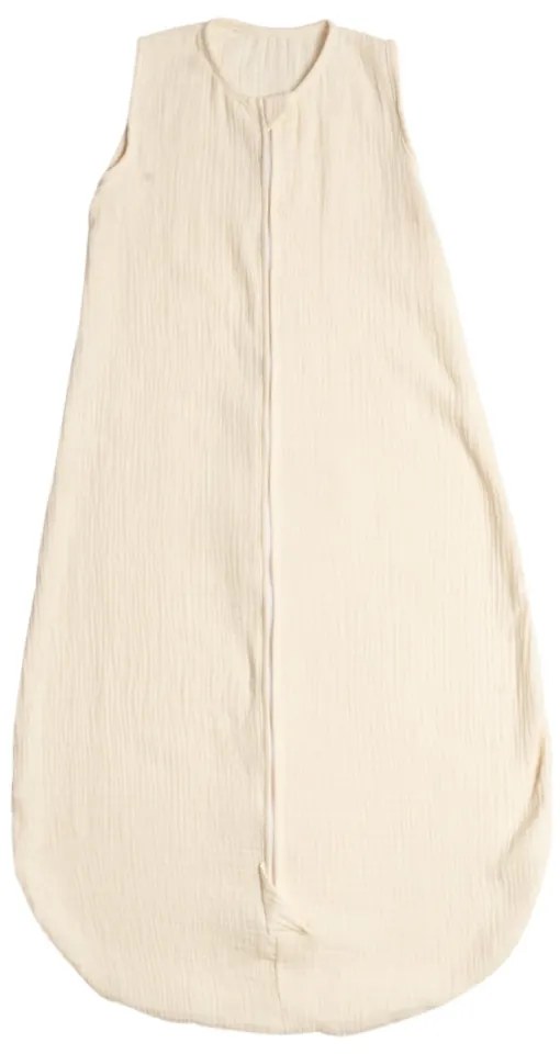Sac de dormit de vara pentru copii din muselina dubla 18-36 luni Kidizi ivory, bumbac 100%, 0.3 tog