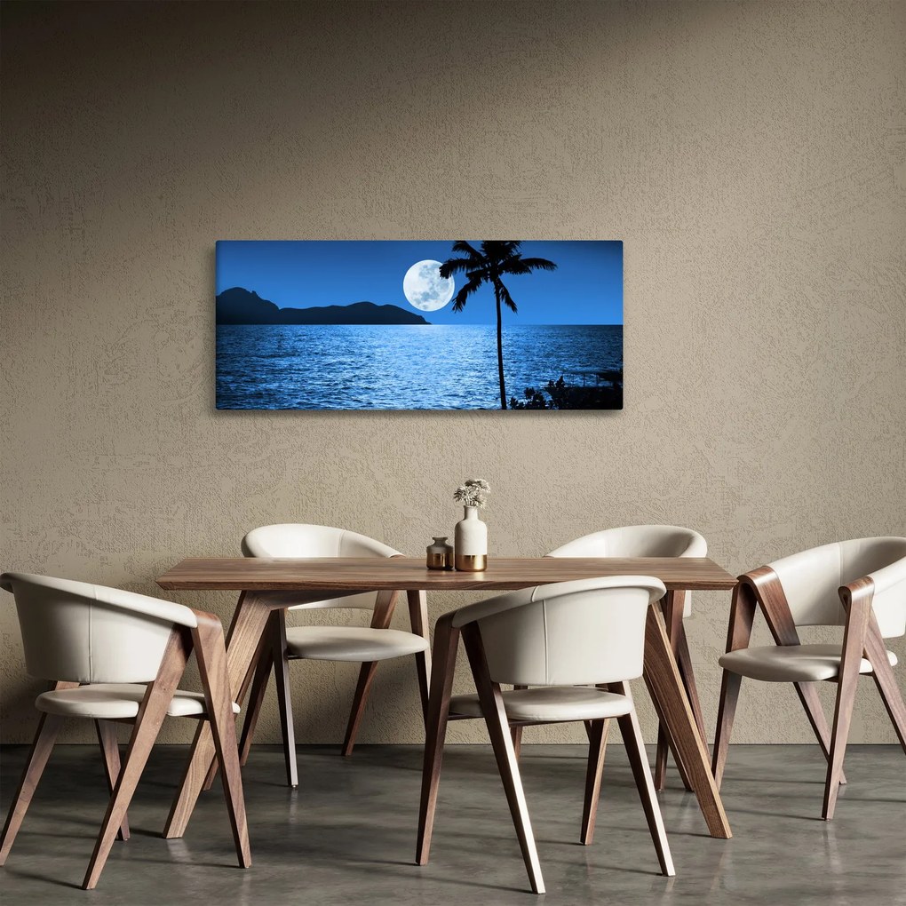 Tablou - Luna deasupra nivelului mării (120x50 cm)