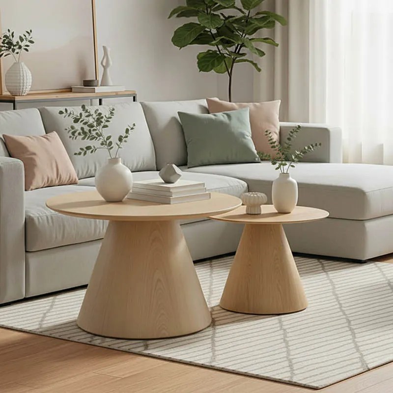 Set 2 Masute Cafea Donna MDF Stejar Sonoma