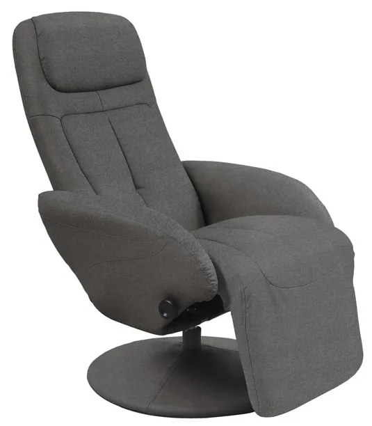 Fotoliu recliner stofa Optima 2 gri inchis - H 84-101 cm