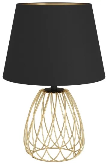 Lampă de masă Eglo 390039 JAZMINIA 1xE27/40W/230V negru/auriu