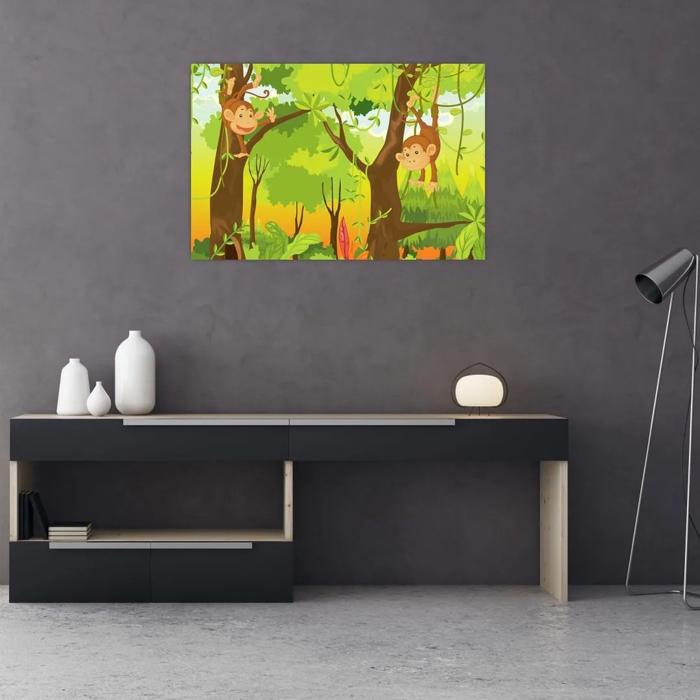 Tablou - Maimuțe (90x60 cm)