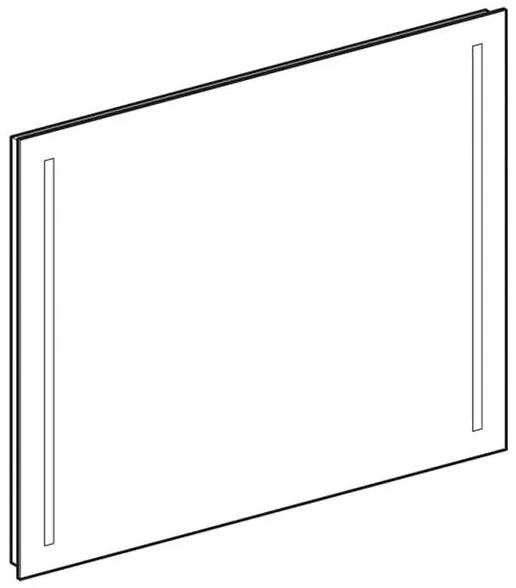 Oglinda cu iluminare LED, Geberit, Option Basic, dreptunghiulara, 80 x 65 cm