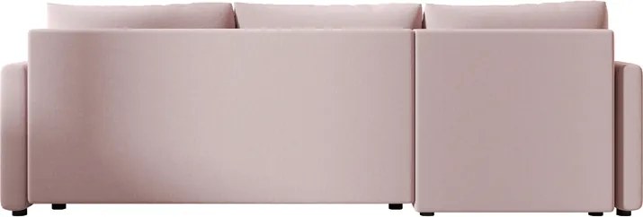 Coltar extensibil de colt VENORIA, roz pudra, reversibil, 220x143 cm + 2 perne GRATUIT
