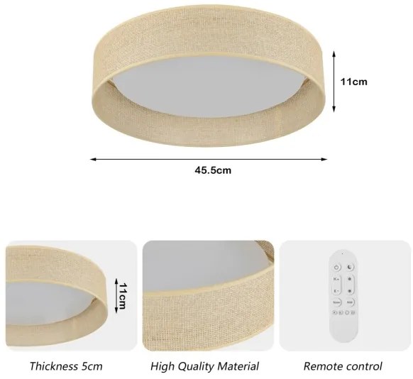 Immax NEO 07289L - Plafonieră LED+CCT dimmabilă LONA, 36W/230V, Ø 45,5 cm + telecomandă