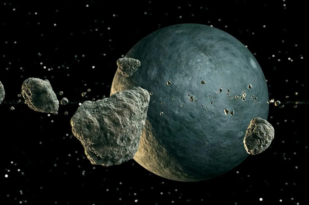 Tapet meteoriți în jurul planetei