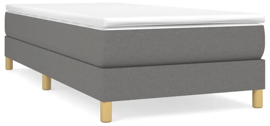 3120591 vidaXL Cadru de pat box spring, gri închis, 100x200 cm, textil
