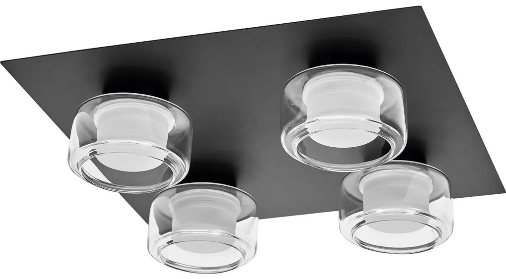 Plafonieră LED pentru baie Ledvance ORBIS FLAME 4xLED/5,5W/230V IP44 negru