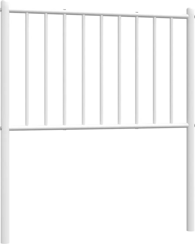 vidaXL Tăblie de pat de schimb metalică, alb, 80 cm