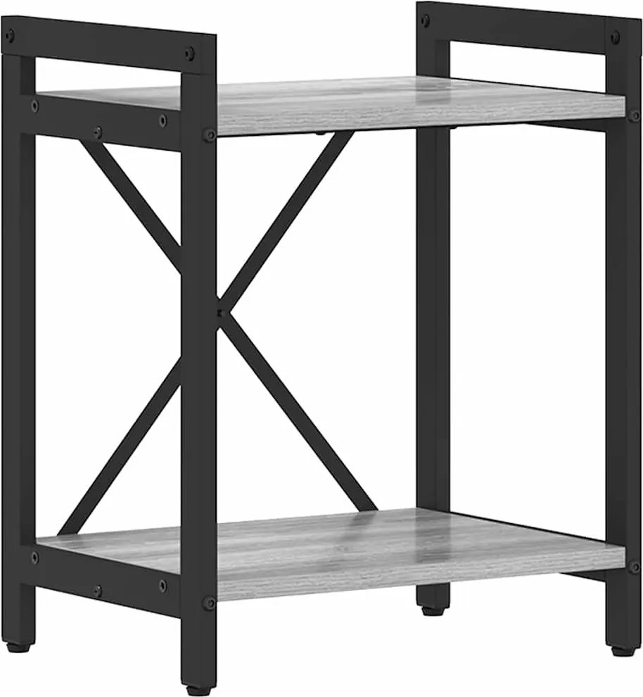 vidaXL Raft pentru cărți sonoma gri 40 x 30 x 50 cm Lemn compozit