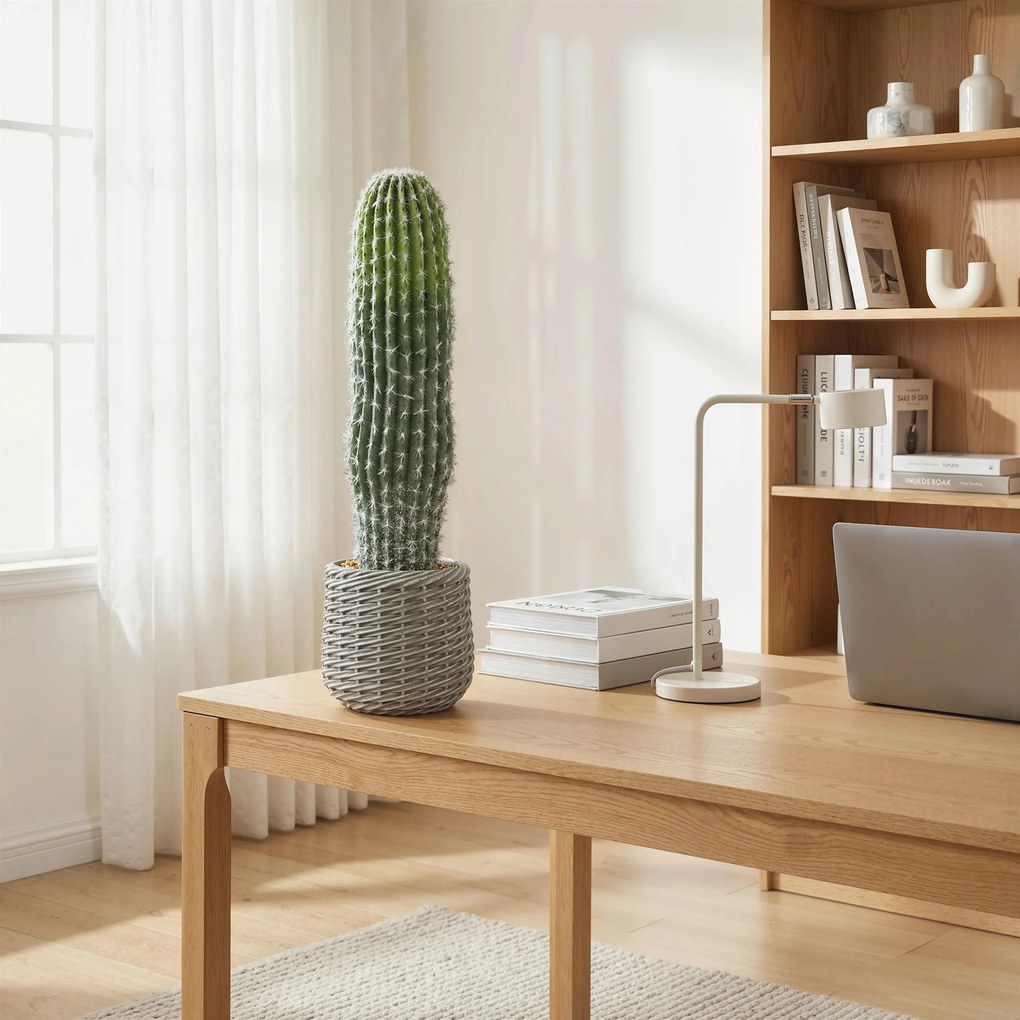 HOMCOM Cactus artificial 66 cm, plantă artificială decorativă cu ghiveci pentru decor interior, verde | Aosom Romania
