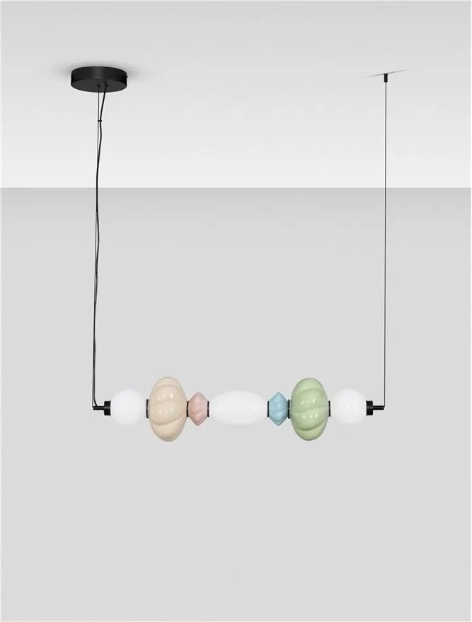Pendul LED decorativ ceramic Verde, Albastru, Alb, Roz, Bej, ONETA