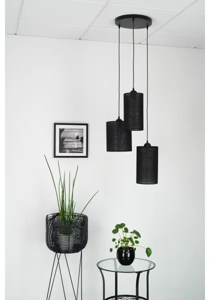 Brilagi - Lustr TUBES 3xE27/15W/230V negru pe cablu