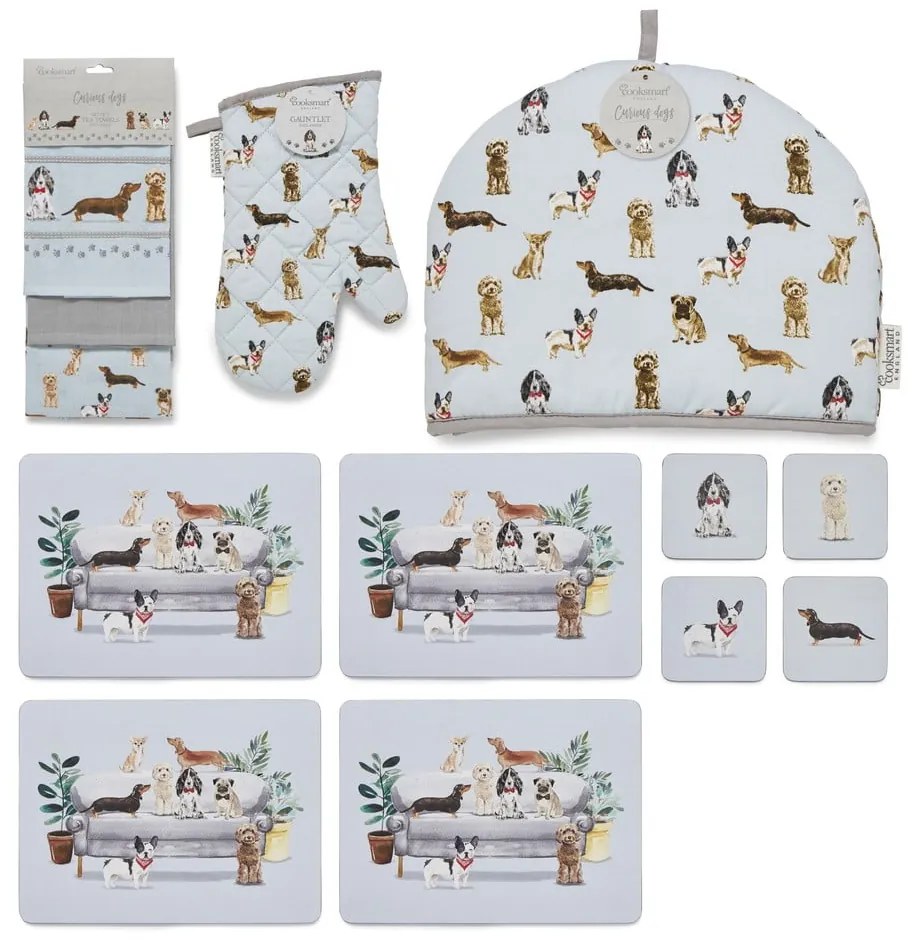 Set de textile pentru bucătărie 13 buc. Curious Dogs – Cooksmart ®