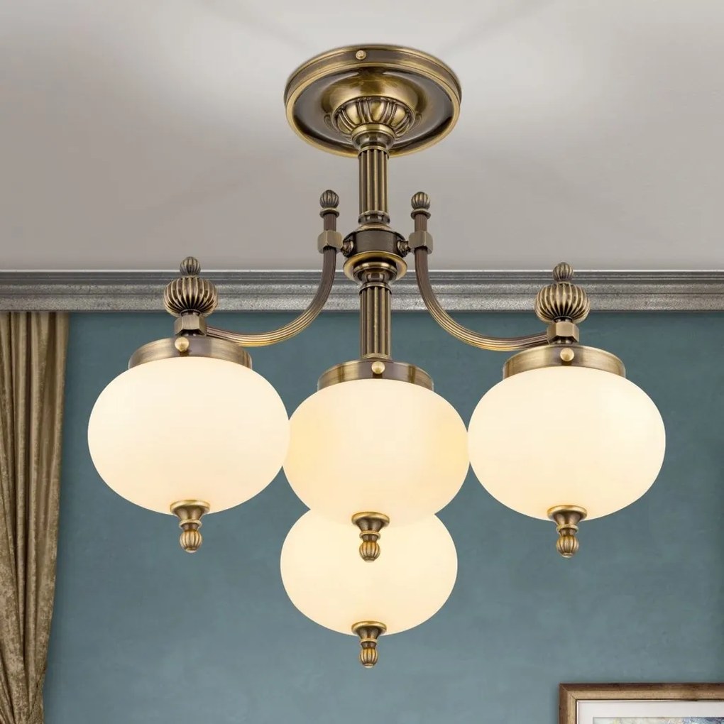Lustra aplicata eleganta stil clasic Nostalgie 4L patina/ champagne