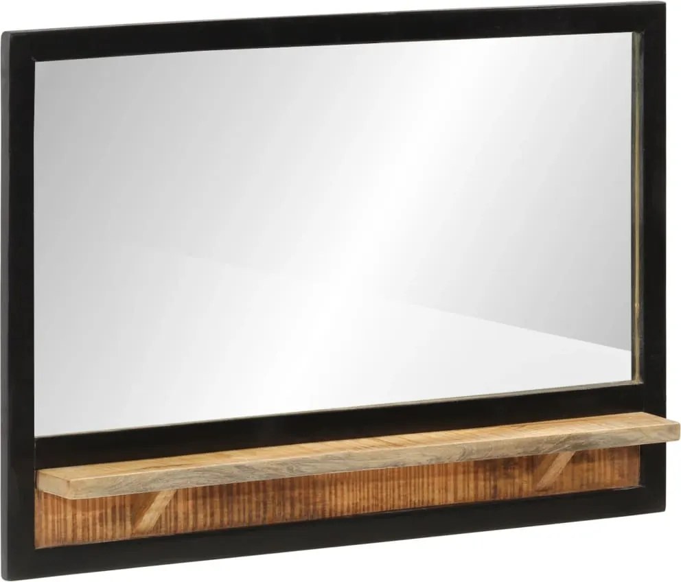 vidaXL oglindă cu raft 80x8x55 cm sticlă și lemn masiv de mango