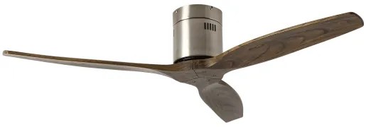 ZEVENTI - Ventilator de tavan SPELLO Wi-Fi Tuya, crom/stejar + telecomandă
