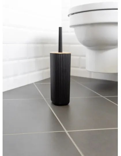 WENKO 25304100 - Set WC ROTELLO 10x36 cm negru/maro