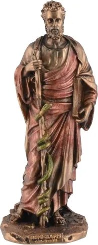 Mini statueta parintele medicinii Hipocrate, finisaj bronz, 10 cm