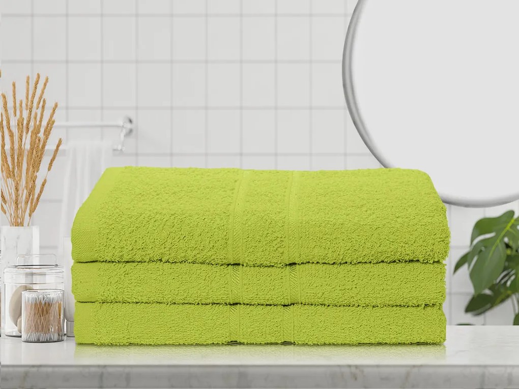 Prosop din bumbac Culoare Verde, DONNA 70X120 cm