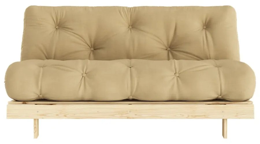 Canapea galbenă extensibilă 160 cm Roots - Karup Design
