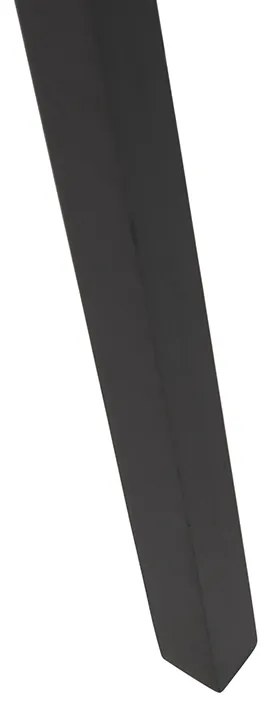 Lampă de podea cu trepied din lemn negru cu abajur negru 50 cm - Puros