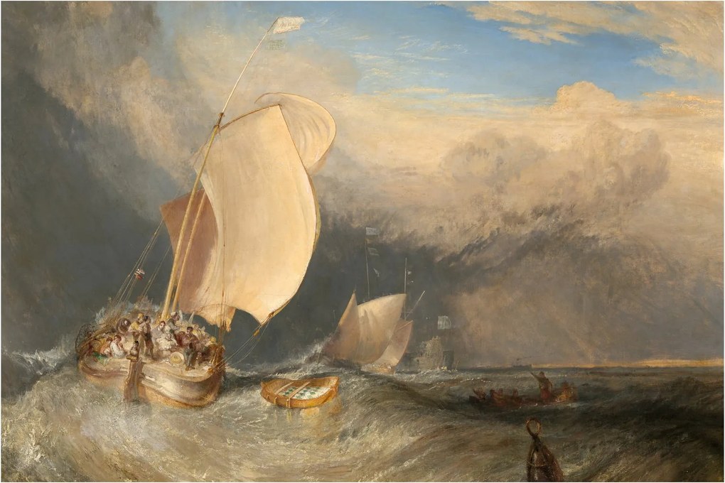 Tablou - William Turner, Fishing Boats with Hucksters Bargaining for Fish, reproducere (90x60 cm)