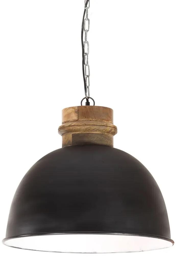Lampa suspendata industriala 25 W negru 50 cm mango E27 rotund 1, 50 cm, 1