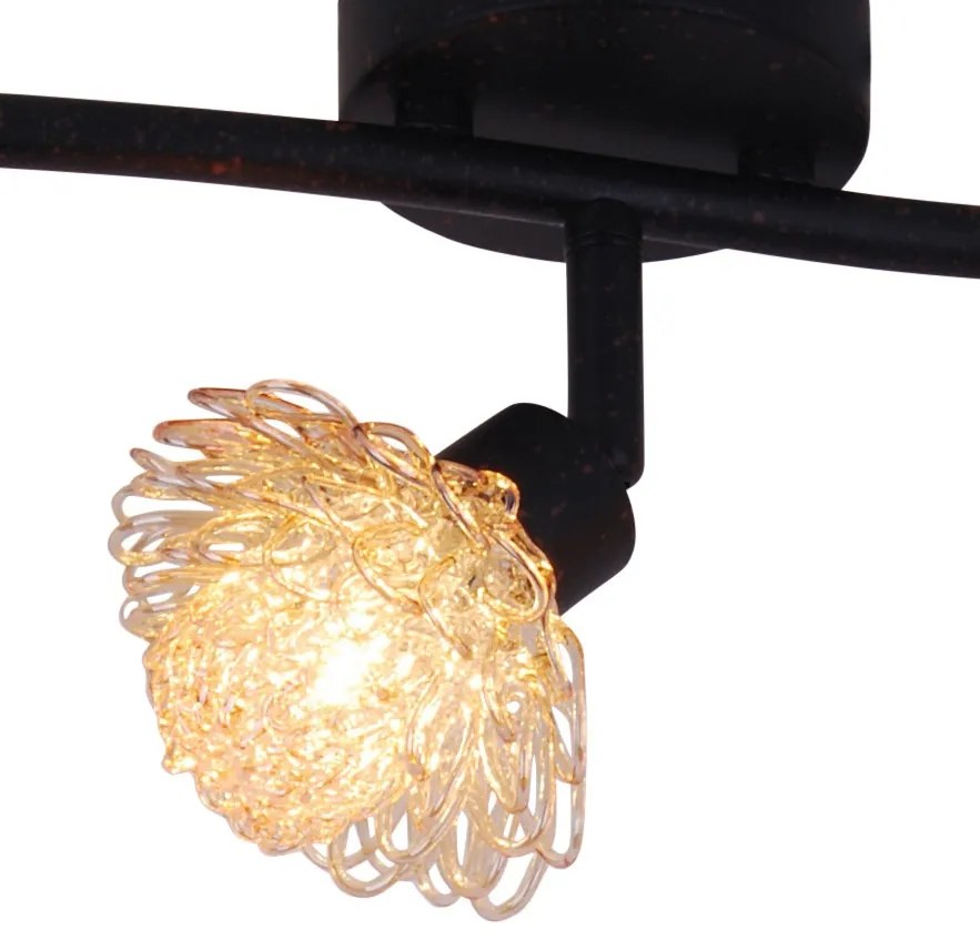Lustra cu 3 spoturi din sticla in stilul florentin Flower 1151414 NV