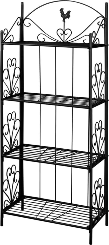 vidaXL Suport pentru plante Dreptunghiular Negru