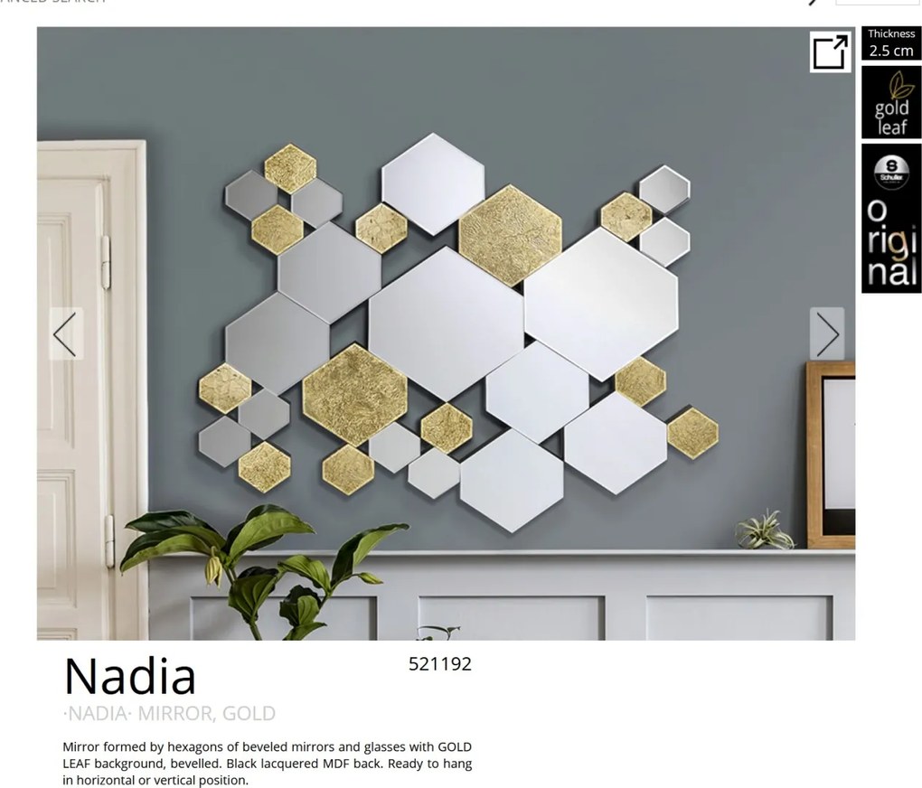 Oglinda decorativa design de lux Nadia 121x92cm