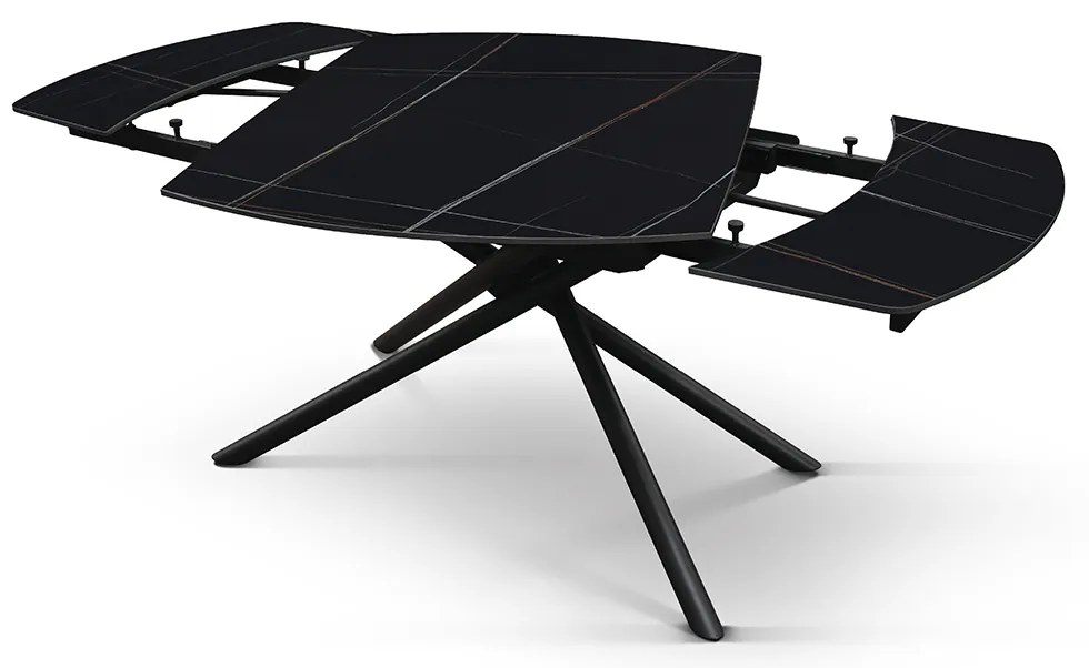 Masa ceramica extensibila Rotativa Noir 120 x 88 x h 76 cm