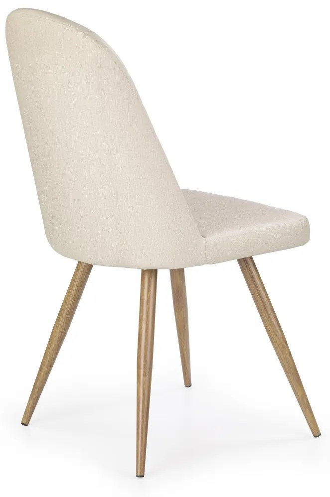 Scaun K214 piele ecologica crem