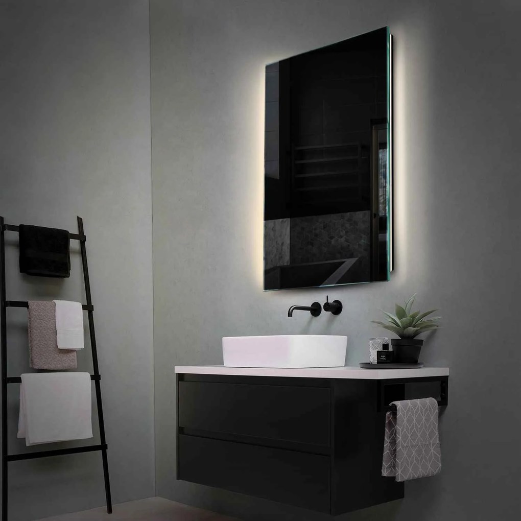 Oglinda LED verticala cu lumina LED neutra Gama Ambient Model 2 fara b