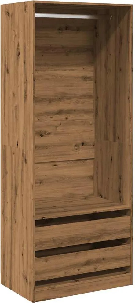 vidaXL Șifonier, stejar artizanal, 80x50x200 cm, lemn prelucrat