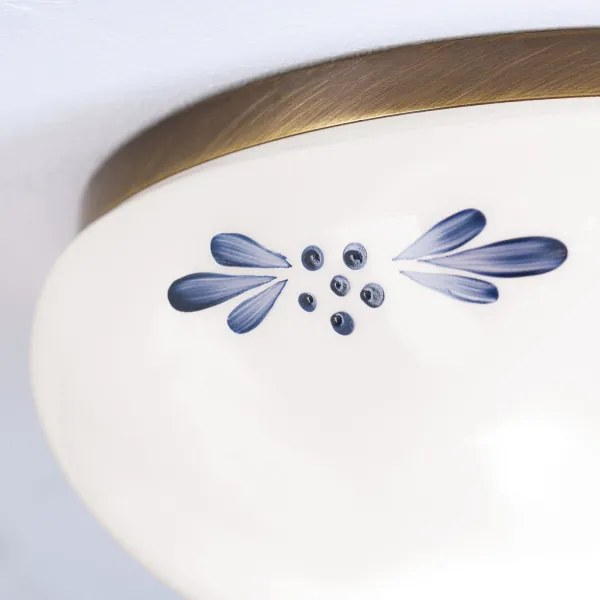 Plafonieră Orion DL 7-672 LANDHAUS 1xE27/60W/230V d. 21 cm bronz/alb