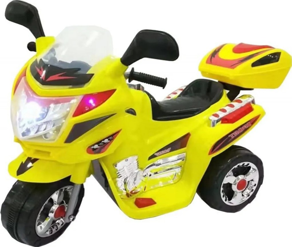 Motocicleta Electrica cu Acumulator Pentru Copii NOVOKIDS™ Moto Classico 51, 3-6 ani, max 25 kg, Cu Sunete , Trotineta Electrica, 3 Roti, MERS CU