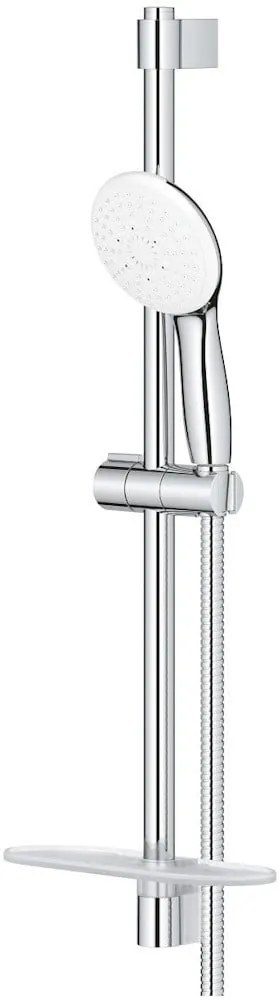 Grohe Tempesta Cube 110 Set dus cu bara 60 cm cu furtun metalic si savoniera, 2 jeturi