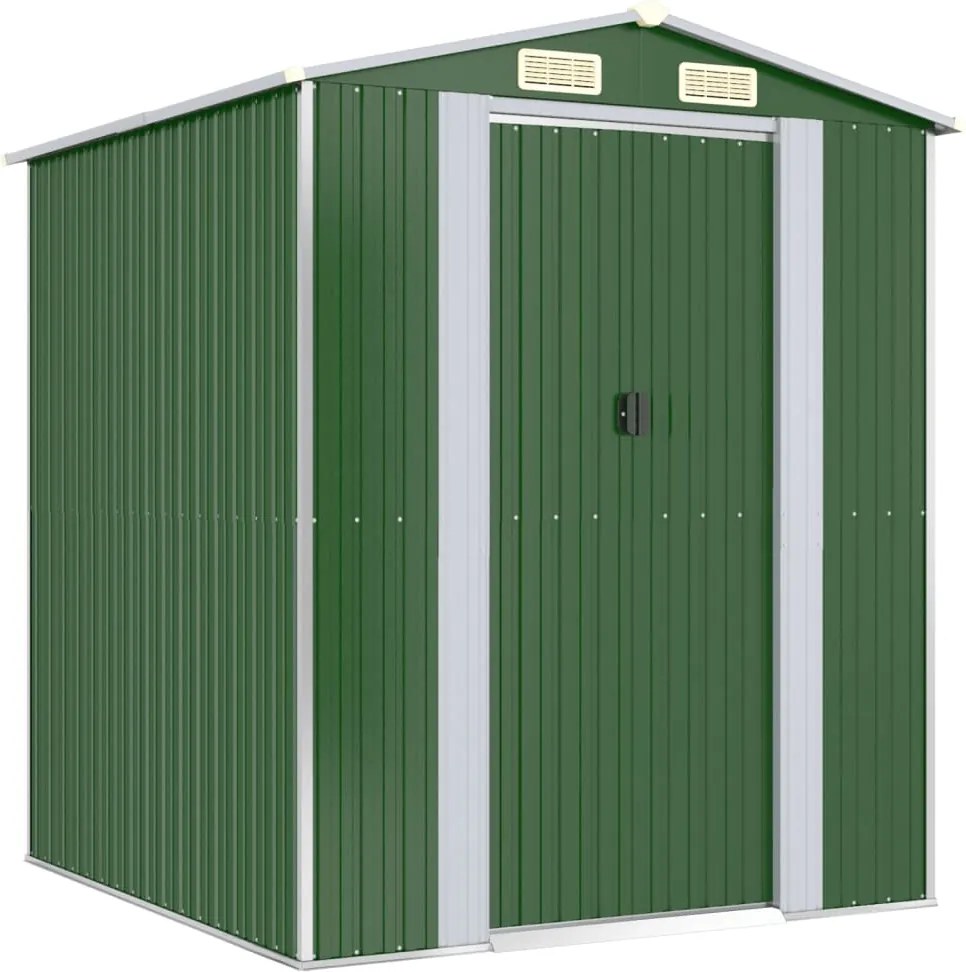 vidaXL Șopron de grădină, verde, 192x191x223 cm, oțel zincat