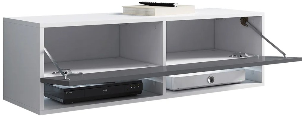 Masă TV/ Dulap Aldesia -100 (stejar wotan) (iluminat LED RGB color). 1058409