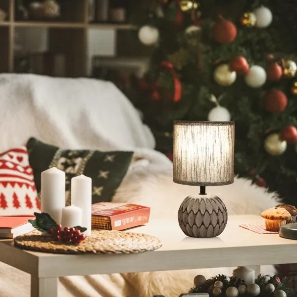 Lampă de masă 1xE14/40W/230V gri Aigostar