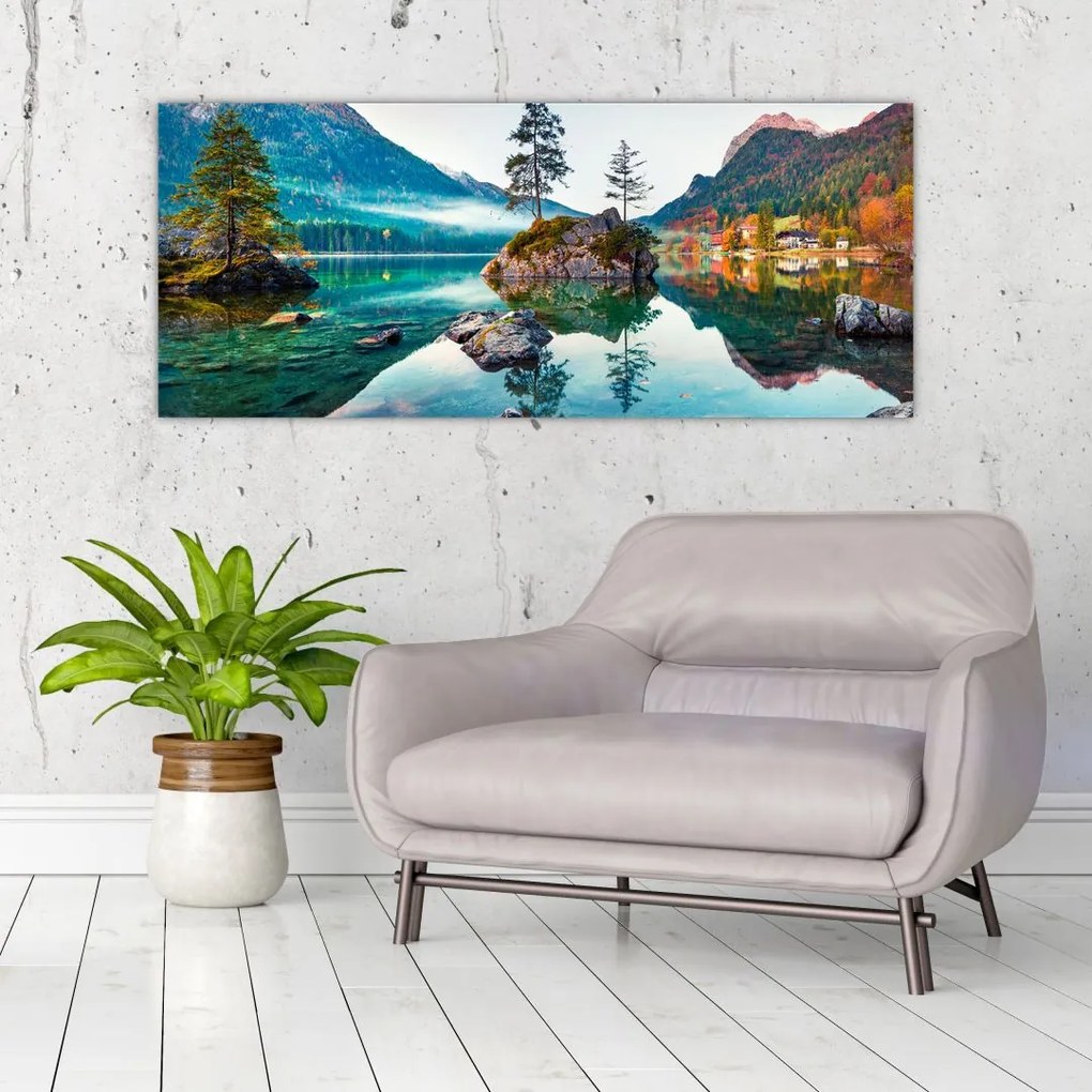 Tablou - Lacul Hintersee, Alpii Bavarezi, Austria (120x50 cm)