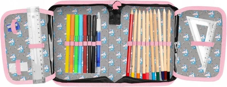 Set școală din 6 piese din cea mai recentă colecție pentru o fată, cu motiv unicorn