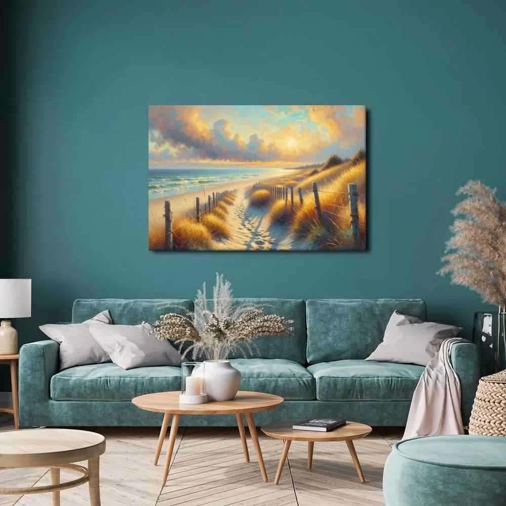 Tablou drum printre dune spre mare